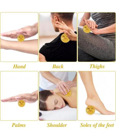 2 Magnetic Acupressure Balls & 8 Finger Massage Rings Set - Golden Acupressure Therapy for Pain Relief & Sensory Skills - Buy Online on GoSupps.com