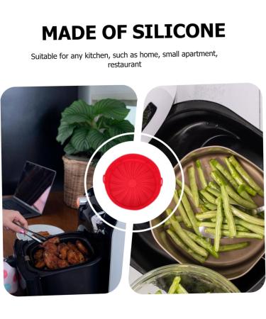 OUNONA 1pc Bakeware Silicone Airfryer Liner Air Fryer Baking Bbq Plate Food Silicone Baking Tool Air Fryer Oven Pan Silicone Cooking Utensils Air Fryer Pot Non Stick Silica Gel Container Red 19x19cm - Buy Online on GoSupps.com