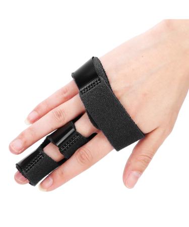 Buy Finger Joint Brace Stabilizer - Sprain & Fracture Recovery Splint for Adults & Children - Black Finger Knuckle Protector - Buy Online on GoSupps.com