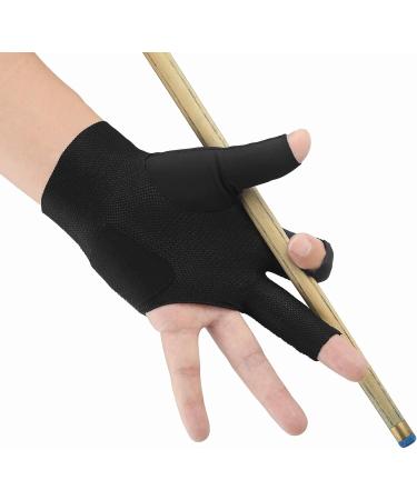 Roaming Breathable Billiard Glove for Men - Left Hand Elastic Pool Glove for Shooters Snooker Carom Cue Sport - Black (Large-X-Large) - Buy Online on GoSupps.com
