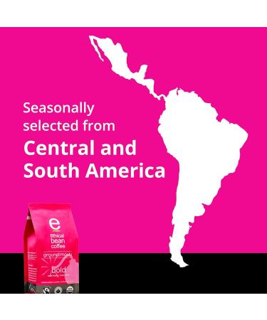 Ethical Bean Coffee Bold Dark Roast Fairtrade Organic Coffee 227g (Pack of 6) 1.36 kg (Pack of 1) Bold Dark Roast - Buy Online on GoSupps.com