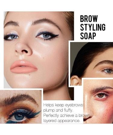 Eyebrow Soap Kit 6PCS Eyebrow Styling Soap Kit Long Lasting Waterproof Smudge Proof Pomade for 3D Feathery Natural Brows Makeup Balm Eyebrow Makeup Balm with Brush - Buy Online on GoSupps.com