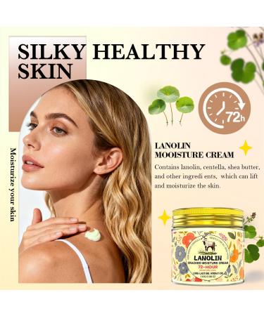 Lanolin Cream Natural Lanolin Cream for Itchy Dry Skin Organic Lanolin Oil Anti-Cracking Moisturizing & Soothing Balm for Skin Face and Neck & D collet Body Firming Skin Care Wind and Harsh - Buy Online on GoSupps.com