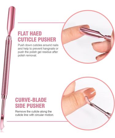 Acrylic Nail Clipper 5 in 1 Kit with Glass File, Cuticle Trimmer, Nipper & Pusher - Professional Manicure Pedicure Set for Gel Polish Removal - Christmas Gift (Pink) - Buy Online on GoSupps.com