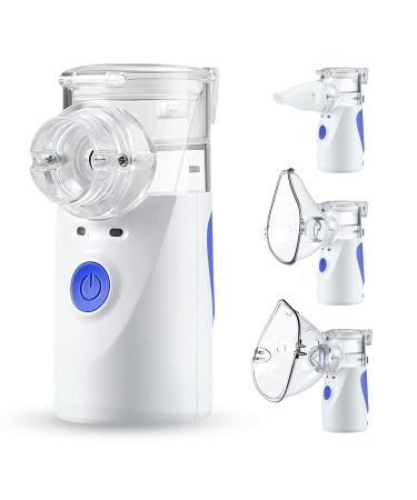Portable Nebulizer, Nebulizer Machine for Adults and Kids, Ultrasonic Mesh Nebulizer for Home Daily Use, Steam Inhaler for Breathing Problems Blue