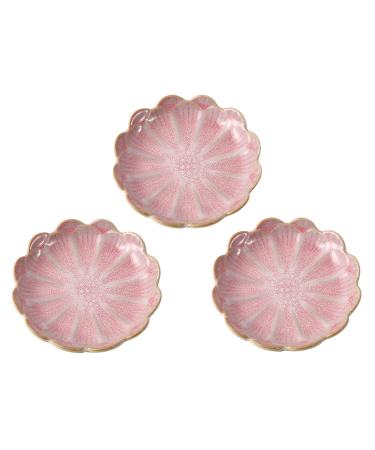 Sauce Dipping Saucer Sauce Dipping Bowls 3pcs Household Flower Shape Soy Sauce Dish Seasoning Dish Ceramic Soy Sauce Dipping Bowls Side Dishes for Snack Sushi Fruit Appetizer Dessert Soy Sauc