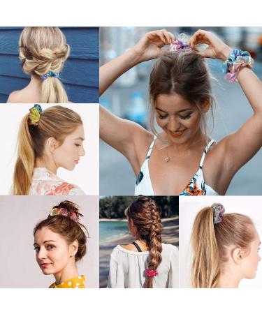 16-Piece Metallic Scrunchies Set - Sparkly Hair Ties for Women and Girls - Buy Online on GoSupps.com