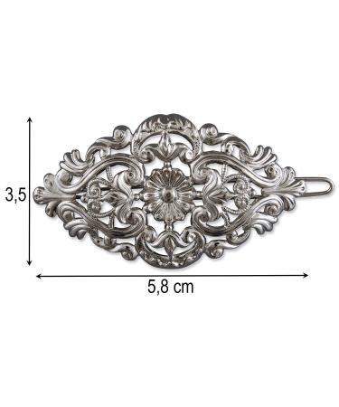 Rivelle Damen Trachten Haarspange alt-silber 5 8 cm | Vintage Haarschmuck f r Hochzeit | Metall Silber - Internationaler Versand - Buy Online on GoSupps.com