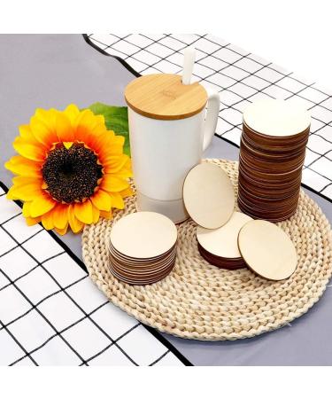 80pcs 3 Inch Unfinished Wood Circles for Crafts - Wooden Coasters, DIY Projects, Home Decor - Blank Wood Slices for Children and Students - Buy Online on GoSupps.com