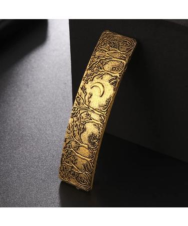 Dreamtimes Vintage Gold Forest Moon Protection Hair Clip - Handcrafted Metal Barrette for Women & Girls | Retro French Hair Accessory for Fashion & Gifts - Buy Online on GoSupps.com