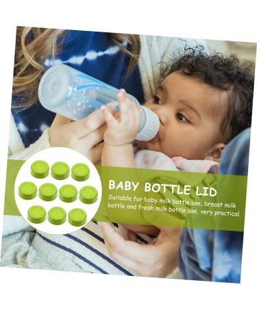 BESTonZON 20 Pcs Baby Bottle Seal Cap Bottle Lid Beverage Bottle Caps Glasses Kids Anti Soda Bottle Caps Waterproof Accessories Milk Wide Neck Bottle Cap Girl Travel Cap Mother Food Grade Pp Greenx2pcs 4.3x4.3x1.5cmx2pcs - Buy Online on GoSupps.com