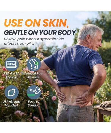 AVCOO 4% Menthol Pain Relief Gel, Cooling Sensation for Arthritis, Knees, Joint, Sore Muscle, Neck, Shoulder and Lower Back Pain Relief, Grease-Free Gel, 2 Packs (3 OZ Per Pack) - Buy Online on GoSupps.com