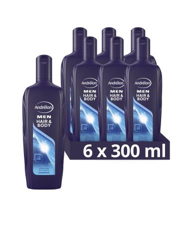 Andrelon Andrelon Men Hair & Body Shampoo for hair and body - 6 x 300 ml - Economy Pack