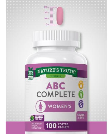 Nature's Truth Adult ABC Complete Multivitamin for Women - 100 Caplets (Non-GMO & Gluten Free) - Buy Online on GoSupps.com