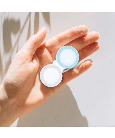 Gleavi 6-Sentence Contact Lens Container - White Contact Lens Case with Tweezers | Halloween Organizer - 2-Pack (6.5x6.5x2cm) - International Shipping Available - Buy Online on GoSupps.com