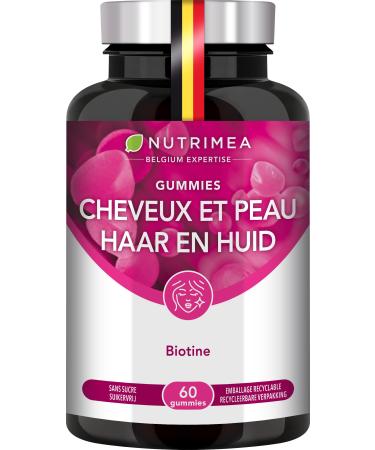 Laboratoires Nutrimea Nutrimea - Hair and Nail Gummies - Hair and Nail Health - Skin Quality - With Biotin Zinc and Selenium