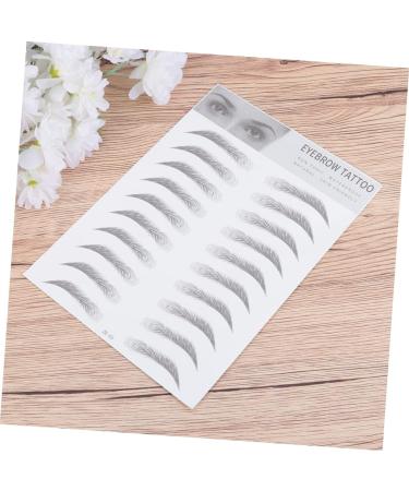 DOITOOL 2pcs 3d Eyebrow Stickers Makeup Eyes Brown Natural Simple Hair- Eyebrow Stencils 6d Make up The Lazy - Buy Online on GoSupps.com