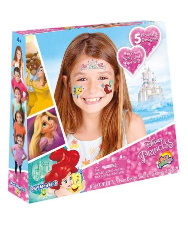 Face Paintoos  Disney Pricess  Face Design for Face Paint Alternative  for Kids Ages 4+