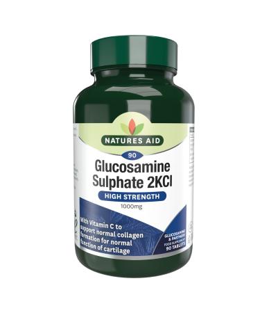 Natures Aid Glucosamine Sulphate 1000 mg with Vitamin C to Support Normal Function Collagen and Cartilage 90 Tablets