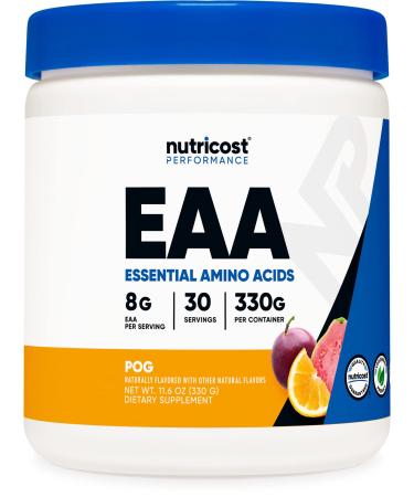 Nutricost EAA Powder 30 Servings - Passion Fruit, Orange, and Guava (POG) - Essential Amino Acids - Non-GMO, Gluten Free, Vegetarian Friendly