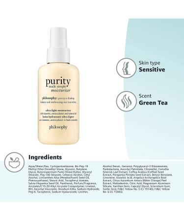 Philosophy Purity Made Simple Ultra-Light Moisturizer 4.7 fl oz | Best Lightweight Hydration - Buy Online on GoSupps.com