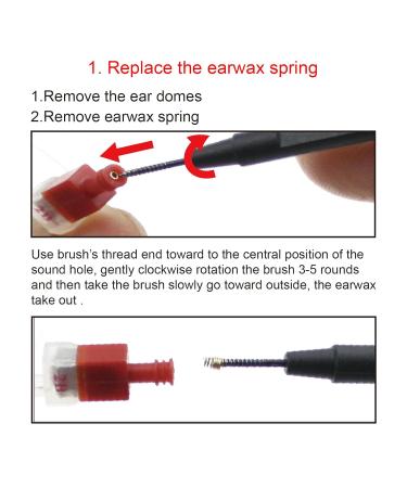 Banglijian Hearing Amplifier Accessories - Earwax Springs & Brushes for Optimal Hearing Care - Buy Online on GoSupps.com