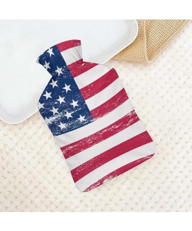 American Flag Hot Water Bottle - Pain Relief & Cramps - Rubber Bag for Hot/Cold Therapy & Foot Warmer - Buy Online on GoSupps.com