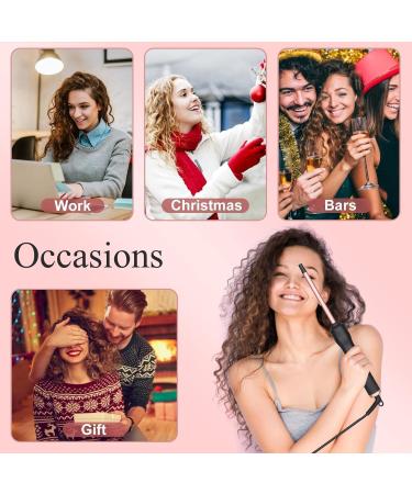 5 in 1 Curling Wand Set - Interchangeable Ceramic Curling Iron & Brush Fast Heating Includes Glove & Clips | International Shipping Available - Buy Online on GoSupps.com