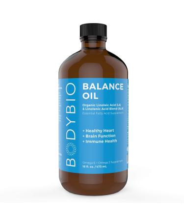 BodyBio Balance Oil Organic Linoleic Acid and Linolenic Acid Blend 16 fl oz (473 ml)