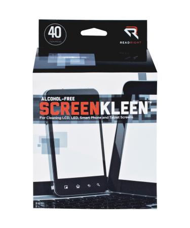 Advantus Read Right Alcohol-Free ScreenKleen Cleaning Wet and Dry Wipes 40-Count REARR1391