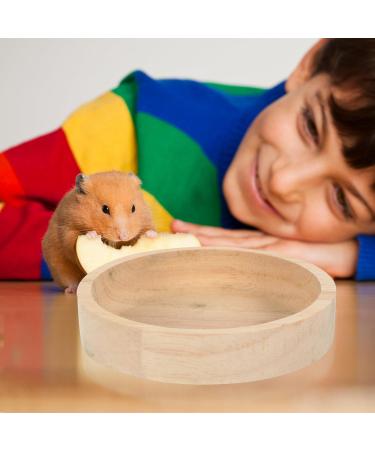 POPETPOP Chick Food Rack | Hamster & Squirrel Food Bowl Holder | Wooden Multifunction Small Dish for Guinea Pig & Small Pets - Buy Online on GoSupps.com