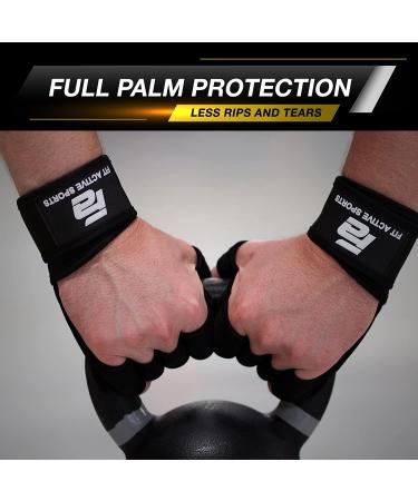 Ventilated Weight Lifting Gloves with Wrist Wraps - XS | Fit Active Sports - Buy Online on GoSupps.com