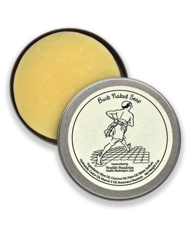 Fragrance-Free Bar Soap - 1 (4oz) Gentle Unscented Bar Soap Natural for Sensitive Skin in a Low Waste Travel Tin - Simple All Natural Body Soap from