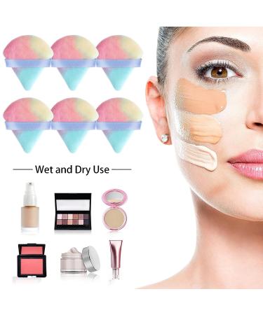 Molain Velvet Triangle Powder Puff Set - 2 Pack Makeup Sponges for Foundation & Body Powder - 6 Colorful Options - Buy Online on GoSupps.com