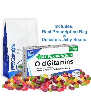Funny Rude Joke Tablets Pill Box Prank Includes Jelly Beans Sweets Unusual Gift for Men Father's Day Him Her April Fools Day Easter Birthday Gifts for Women Presents for Dad Boyfriend Old Gitamins - Buy Online on GoSupps.com