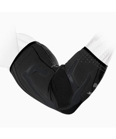 DonJoy Performance Trizone Elbow Compression Sleeve Ideal for Football Tennis Golfing Basketball and Overuse Injuries Tendonitis Bicep Injury Soreness Large Black