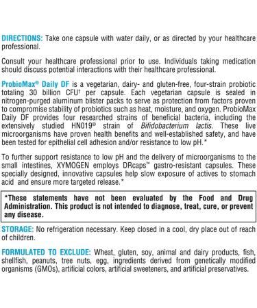 XYMOGEN ProbioMax Daily 30B - Vegetarian Dairy & Gluten Free Probiotics for Digestive Health - Women's & Men's Probiotic Nutritional Supplements - Formerly ProbioMax Daily DF (60 Capsules) - Buy Online on GoSupps.com