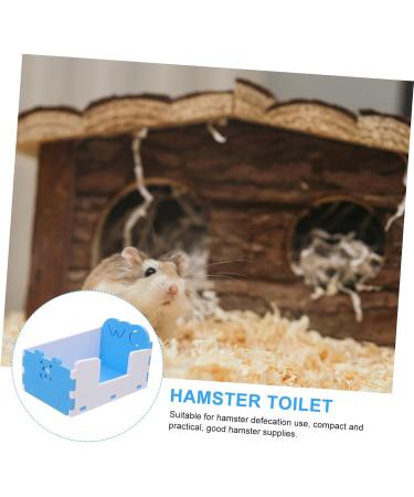 HAPINARY 1pc Hamster Toilet Trash Can Chinchilla Toilet Hamster Litter Toilet Small Pet Supply PVC 15x10cm Blue - Buy Online on GoSupps.com