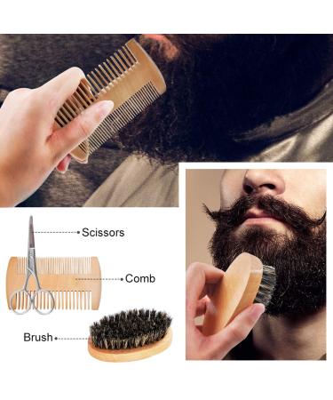 Beard Growth & Grooming Kit - Beard Wash, Oil, Balm, Brush, Comb, Scissor, Storage Bag, E-Book - Gifts for Men - Buy Online on GoSupps.com