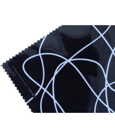 Polyclean Microfibre Cloth 'Lines on Black' - Premium Glasses Cleaning Cloth for Crystal Clear Vision | International Shipping Available - Buy Online on GoSupps.com