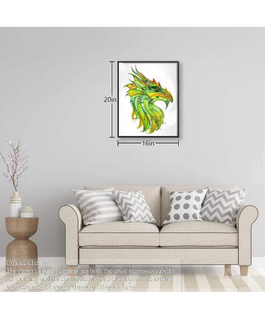 Uniquilling Quilling Kit for Adults - Green Dragon 16x20 Inch DIY Paper Filigree Painting Set | Quilling Tools for Home Decor and Gifts (Basic) - Buy Online on GoSupps.com