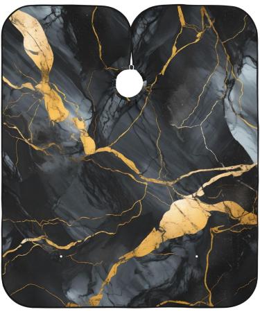 Waterproof Barber Cape - Black Marble & Cheetah Haircut Bib for Men & Women | Unisex Hair Cutting Cape | Durable & Stylish - Buy Online on GoSupps.com