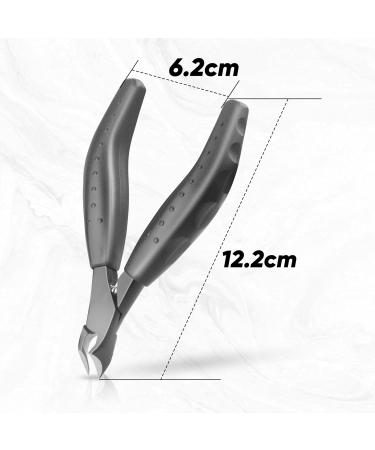 Cuticle Nippers Black Nail Scissors Toenails Cuticle Remover 5 mm Professional Nail Clippers Professional Manicure Tools Cuticle Cutter with Rubber Handle - Buy Online on GoSupps.com