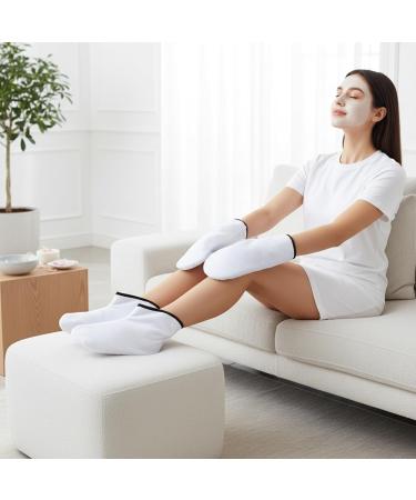 Gants en paraffine Bottines hydratantes pour soins des mains et des pieds housses r utilisables pour homme et femme p dicure domicile spa routine quotidienne soins de beaut toilettage - Buy Online on GoSupps.com