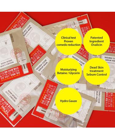 Trouble Clear Serum Mask (10 Pack) - Moisturizing Soothing Sebum Control & Dead Skin Treatment for Balanced Skin - Buy Online on GoSupps.com