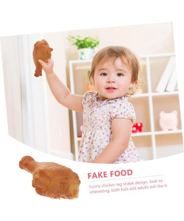Abaodam 2pcs Simulated Food Chicken Drumsticks Prop Fried Chicken Decked Leg Fake Chicken Artificial Food Model Real Looking Food Fake Food Model Food Decor Pvc Chicken Wings Chicken Thigh 11x5.6cmx2pcs 1 - Buy Online on GoSupps.com