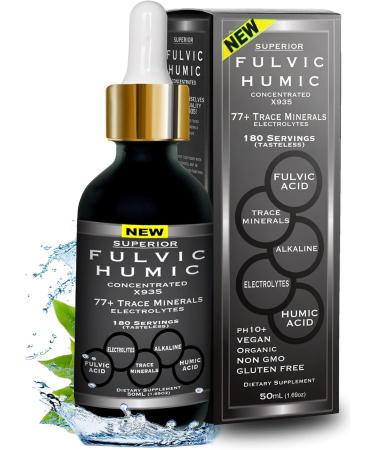 Fulvic Humic Acid Ionic Trace Minerals with Electrolytes Liquid Supplement Plus Oregano Oil Drops Super Strength More Versatile Then Oil of Oregano Softgels and Capsules - Buy Online on GoSupps.com