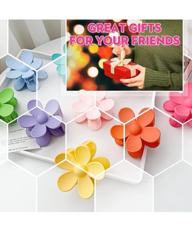 8PCS Large Flower Hair Claw Clips for Women - Strong Hold for Thick and Thin Hair - 8 Colors - Buy Online on GoSupps.com