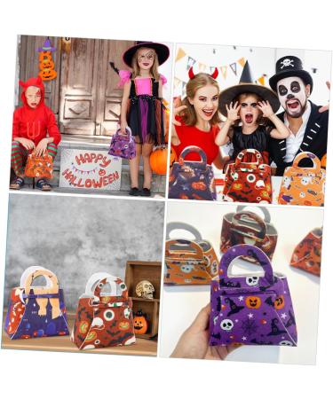 ifundom 6pcs Handbags Halloween Treat Bag Goodie Handles Trick-or-treat for Non Pouches Handle Reusable - Buy Online on GoSupps.com