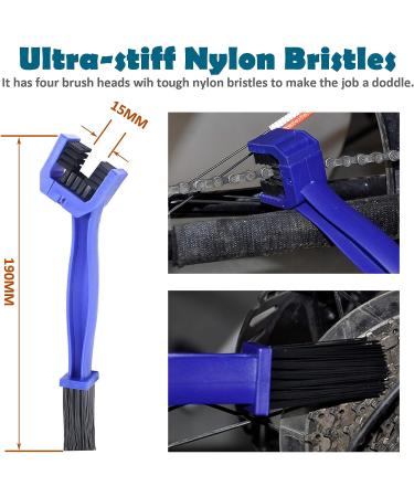 Bike Chain Cleaner Kit - Cycling Chain Cleaning Tool for Mountain, Road, BMX Bikes - Drivetrain, Gear, Cassette, Sprockets - 4 Piece Set - Buy Online on GoSupps.com